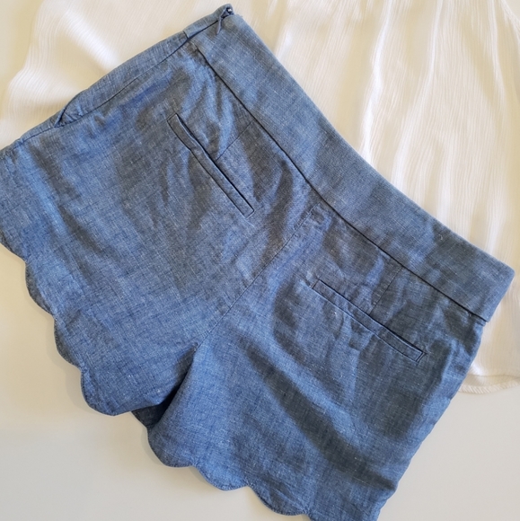 Loft scallop hem shorts - Picture 4 of 8